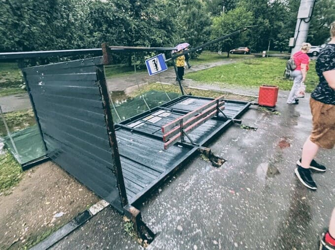 Наро-Фоминский округ пережил тропический ливень: улицы как реки, град с яйцо и шквалистый ветер
