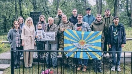 В Наро-Фоминском районе открыли памятный знак летчику-герою Георгию Сухорукову