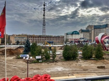 Реконструкция Молодёжной площади в Наро-Фоминске. Фото: Медиабанк Подмосковья / Тюрюмина Анна