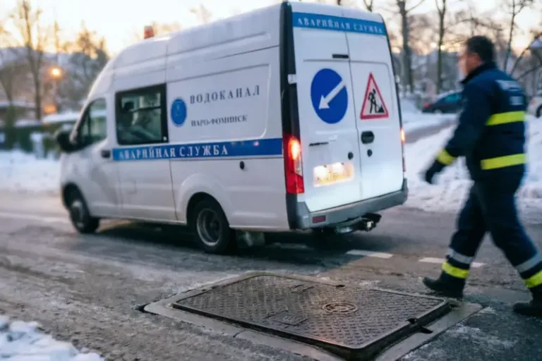 Аварийная бригада МУП Водоканал Наро-Фоминского округа проводит ремонт водопровода