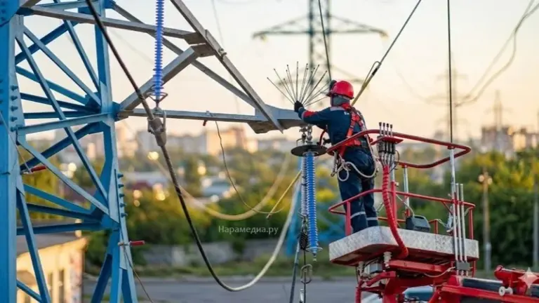 Птицезащитное устройство антиприсадочного типа на опоре ЛЭП в Наро-Фоминском городском округе