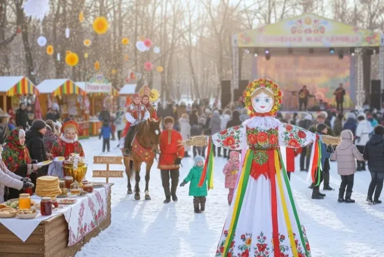 Афиша праздника Солнечная Масленица в парке Мечта 22 февраля с расписанием мероприятий и квестов