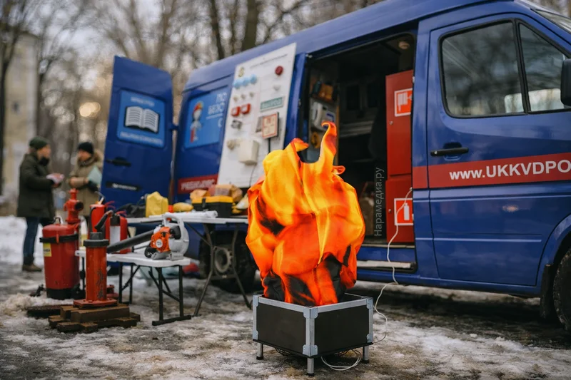 Мобильный учебно-тренировочный комплекс ВДПО — обучение добровольных пожарных в Наро-Фоминском округе
