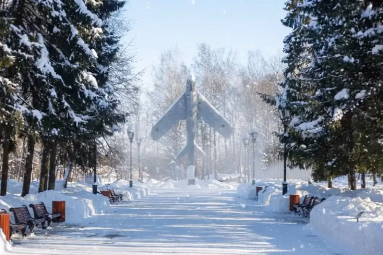 Парк Победы, зима