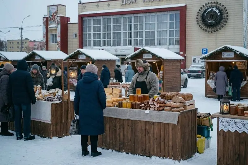Фермерская ярмарка у ДК Мечта в Селятино Наро-Фоминского округа февраль 2026