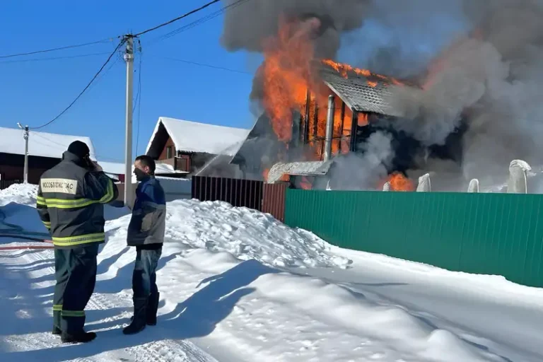 Пожар в Луговом: погибла девушка, 5 февраля