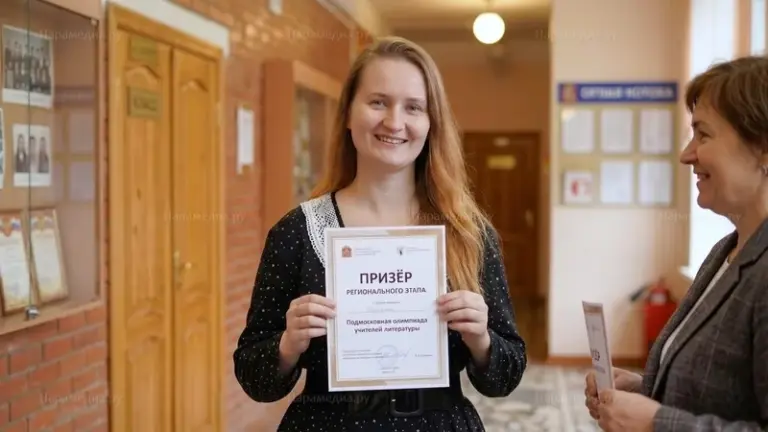 Учитель Юлия Зверева, призёр Подмосковной олимпиады учителей литературы, Селятинская школа № 2 Наро-Фоминский округ
